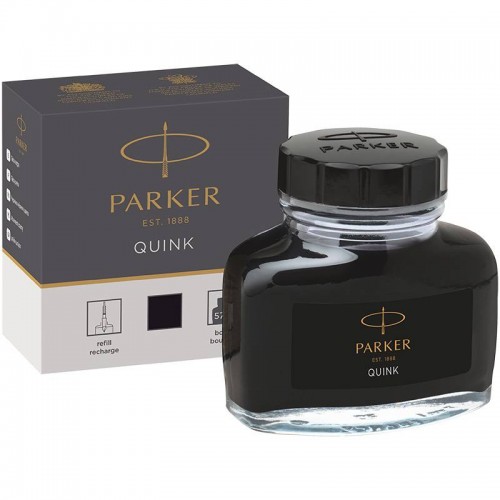 Черные чернила Parker (Паркер) Quink Black во флаконе в Омске
