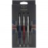 Набор Parker Jotter London Trio: гелевая ручка Red CT + шариковая ручка Blue CT + карандаш Stainless Steel CT и ежедневника триколор в Омске