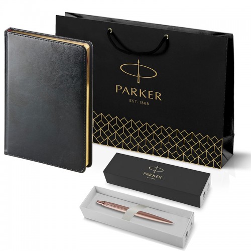 Набор Parker Jotter XL SE20 Monochrome Rose Gold из шариковой ручки и ежедневника черного цвета в Омске