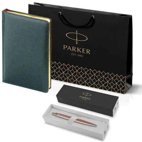 Набор Parker Jotter XL SE20 Monochrome Rose Gold из шариковой ручки и ежедневника зеленого цвета в Омске