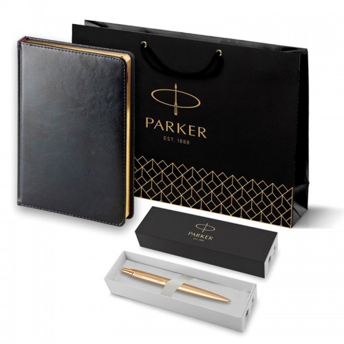 Набор Parker Jotter XL SE20 Monochrome Gold из шариковой ручки и ежедневника черного цвета в Омске