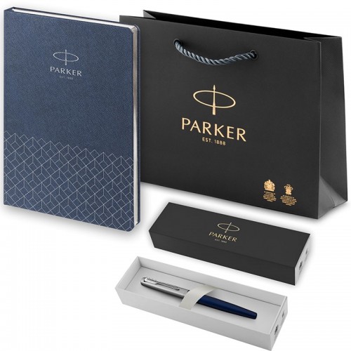 Набор Parker Jotter Royal Blue CT из перьевой ручки и ежедневника недатированного синего цвета в Омске