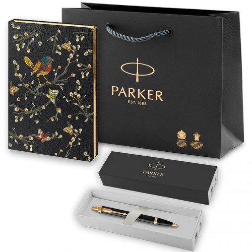 Набор Parker IM Metal Black GT из шариковой ручки и ежедневника черного цвета в Омске