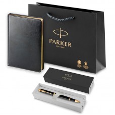 Набор Parker IM Black GT из ручки-роллера и ежедневника недатированного