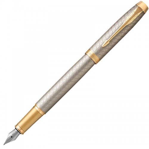 Перьевая ручка Parker (Паркер) IM Premium Warm Silver/Gold GT F в Омске
