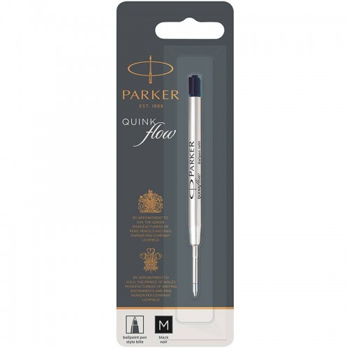 Чёрный шариковый стержень Parker Ball Pen Refill QuinkFlow Premium M Black в Омске

